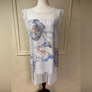 Zara Floral Semi Sheer Tunic Size Large